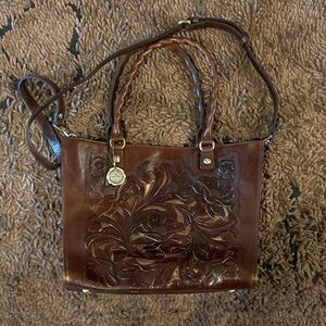 Elegant Brown Leather Tote Bag